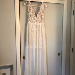 Lulus white maxi dress
